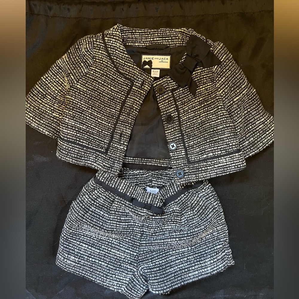 Janie and Jack Monochrome Tweed Ensemble